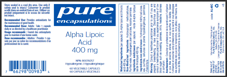 Alpha Lipoic Acid 400 mg