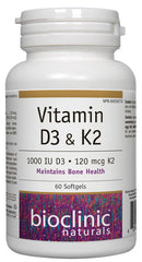 Vitamin D3 & K2 · 1000 IU D3 · 120 mcg K2